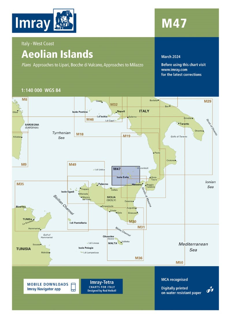 M47 Aeolian Islands Nautical Charts