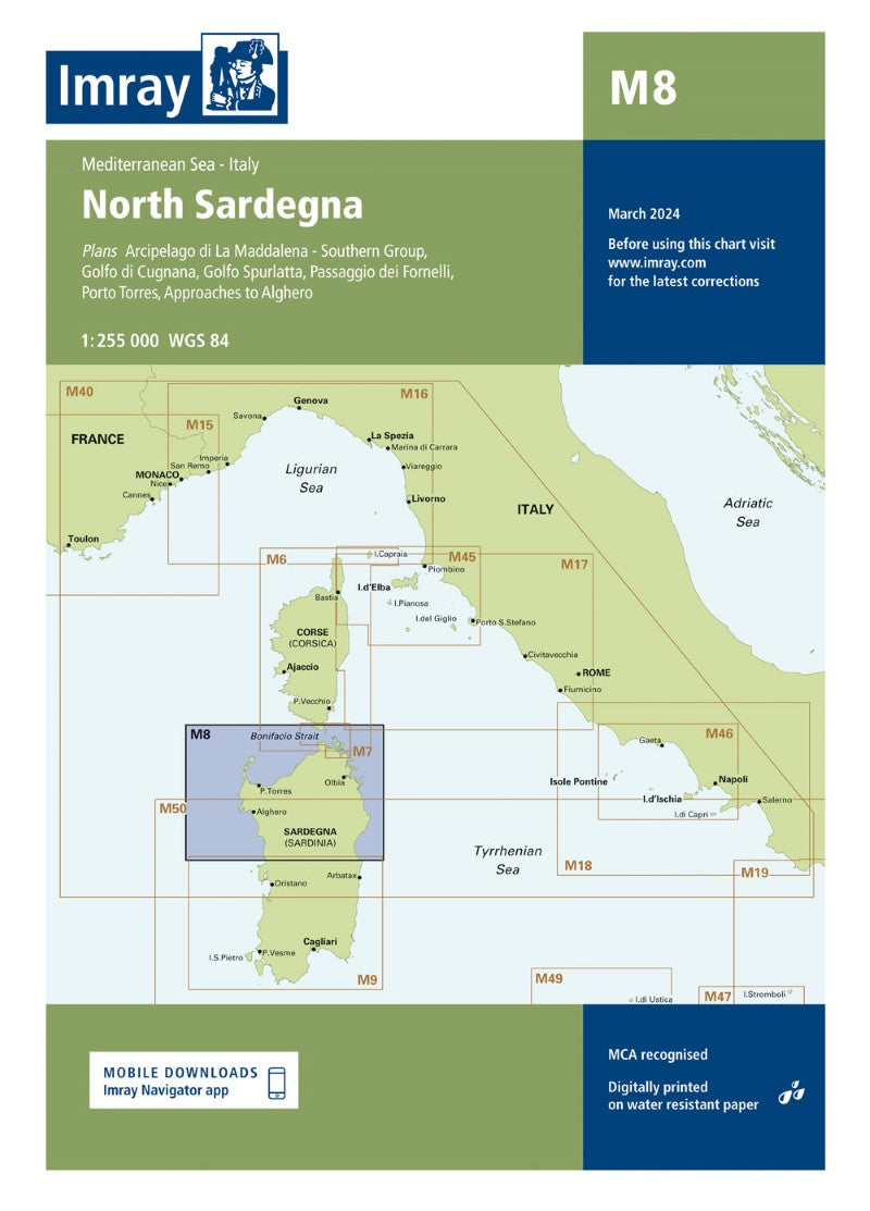 M8 North Sardegna Nautical Charts