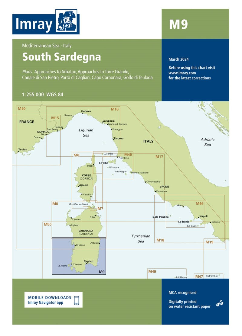 M9 South Sardegna Nautical Charts