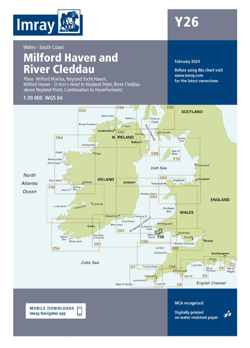 Y26 Milford Haven and River Cleddau Nautical Charts