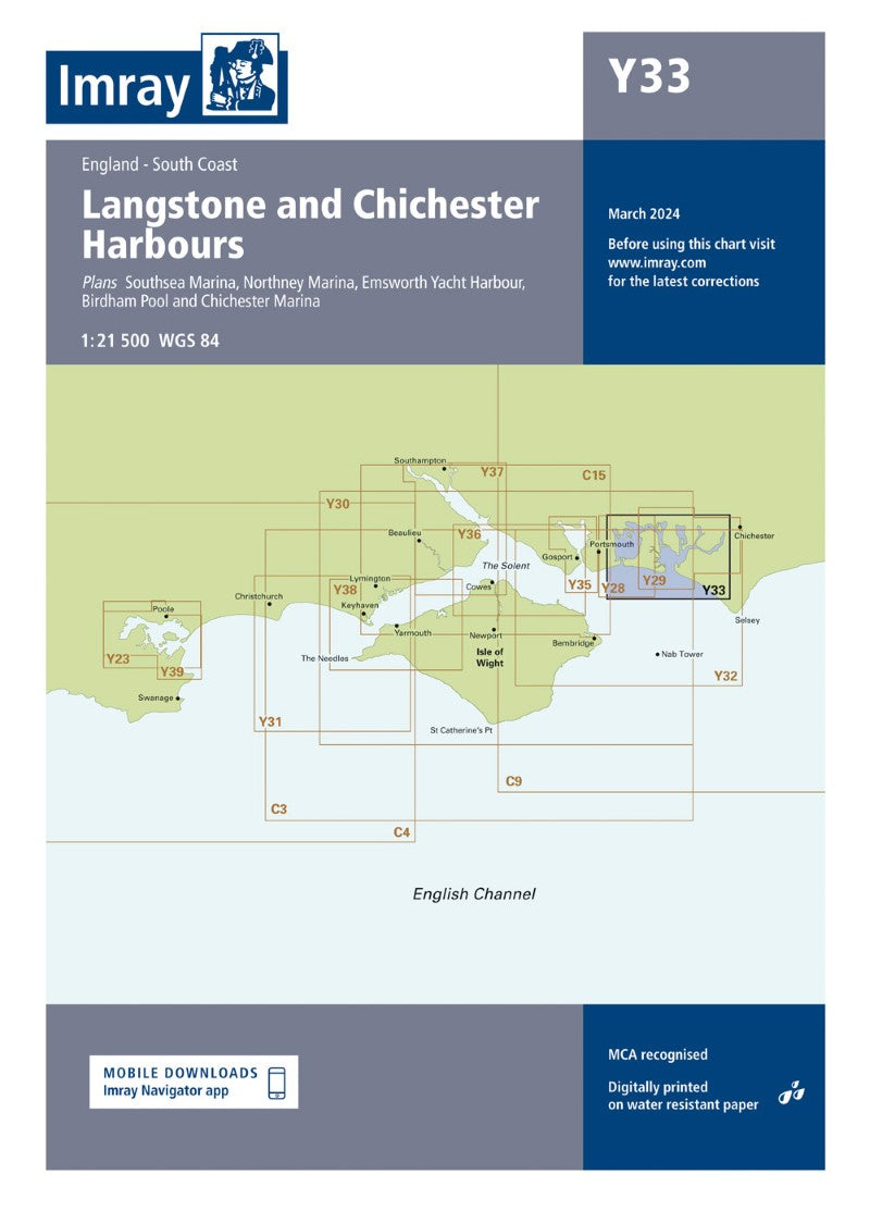 Y33 Langstone and Chichester Harbours Nautical Charts