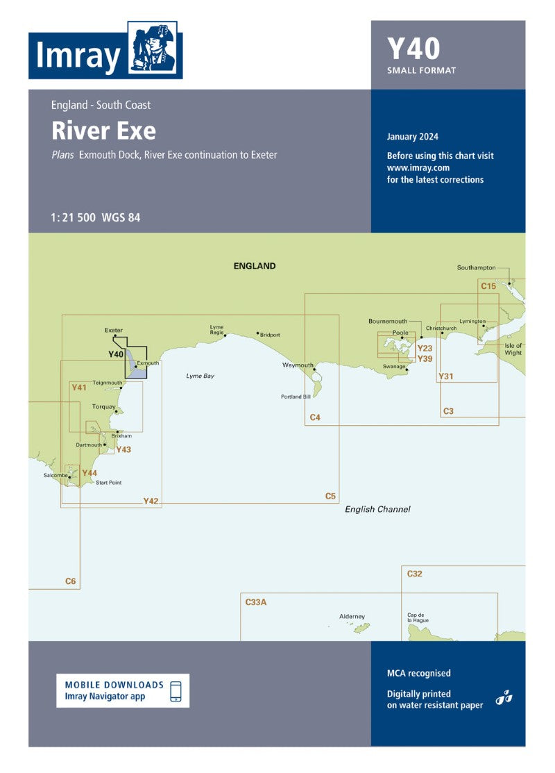 Y40 River Exe (Small Format) Nautical Charts