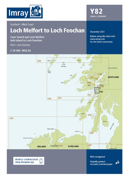 Y82 Loch Melfort to Loch Feochan Nautical Charts