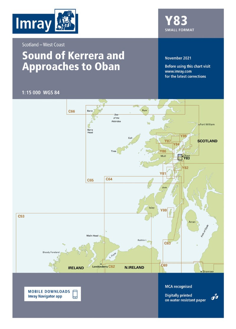 Y83 Sound of Kerrera and Approaches to Oban Nautical Charts