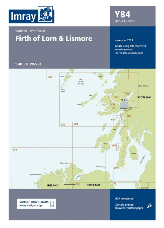 Y84 Firth of Lorn & Lismore Nautical Charts