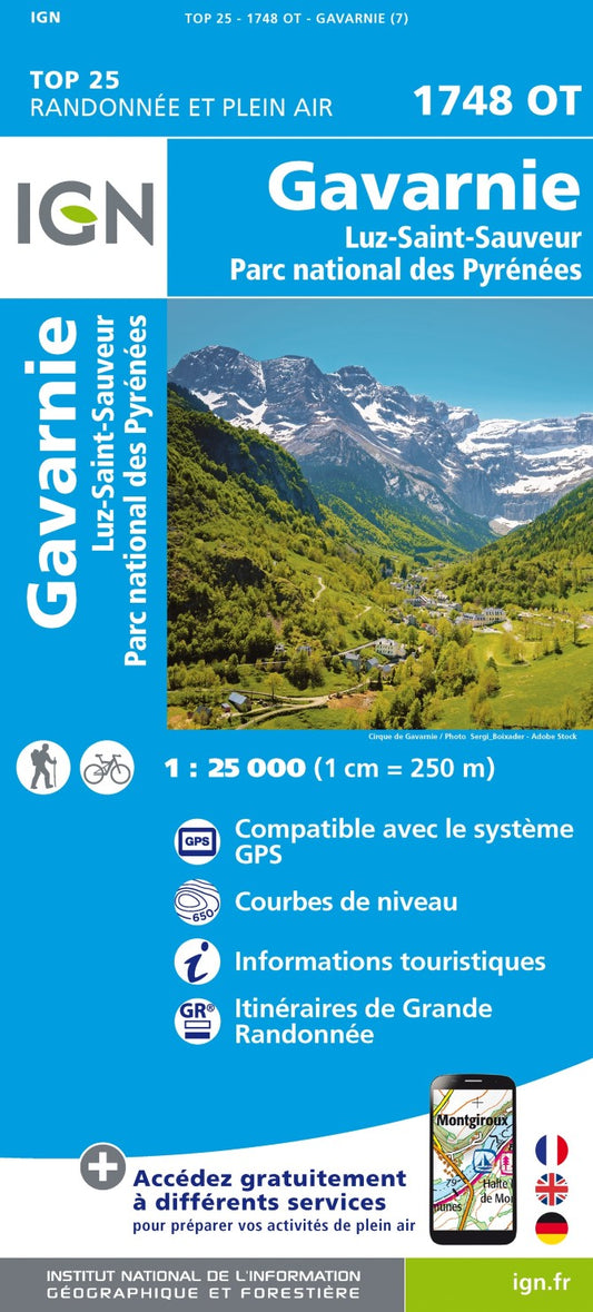 Gavarnie, Luz st Sauveur France 1:25,000