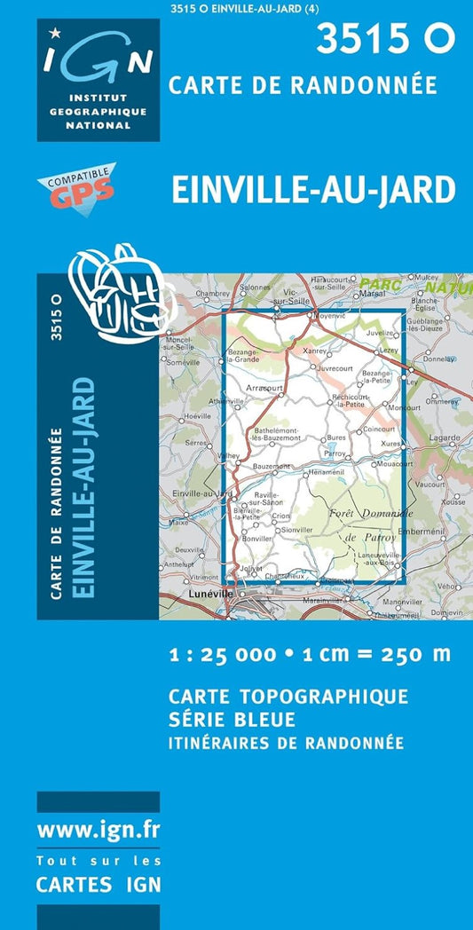 Carte de Randonnee: Einville-au-Jard