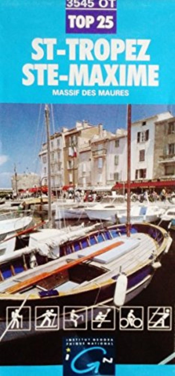 Top 25: La Carte touristiques locales: St-Tropez, Ste-Maxime, Massif des Maures