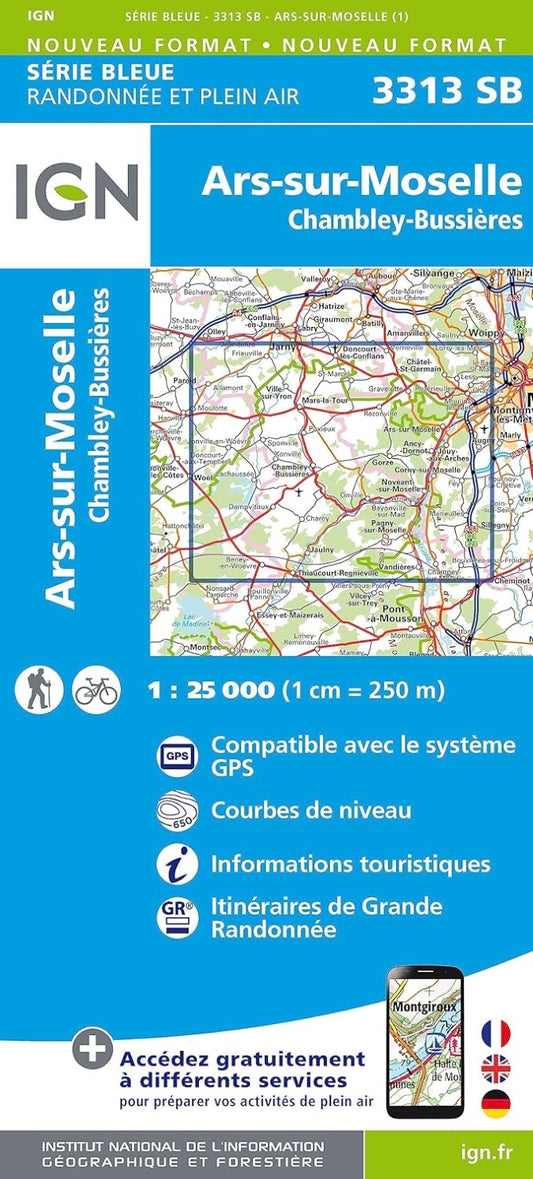 France 1:25,000 topo #3313SB Chambley