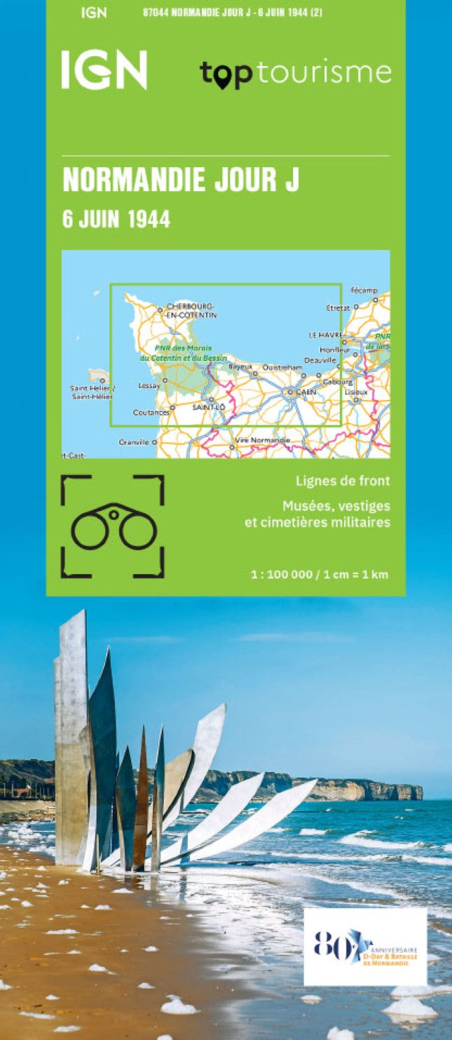 Normandy D Day June 6, 1944 Historical Map