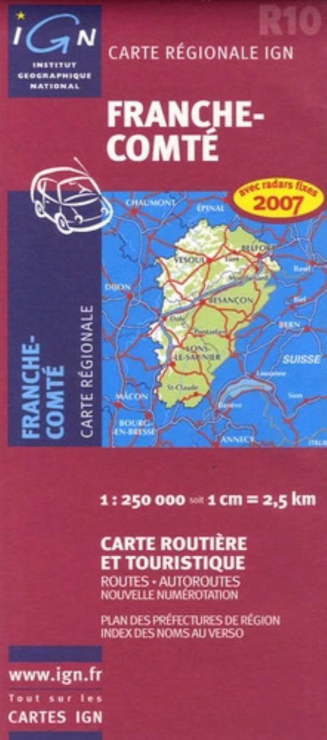 Franche Comte Carte Regionale