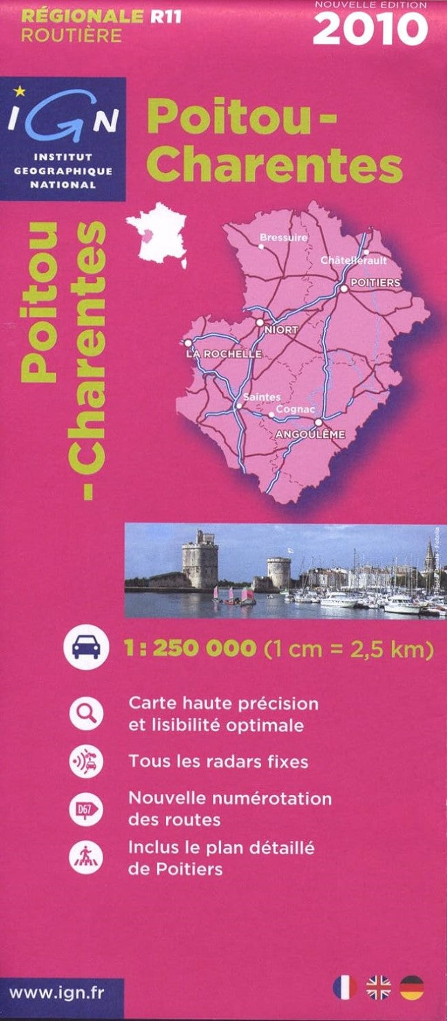 Poitou Charentes Carte Regionale