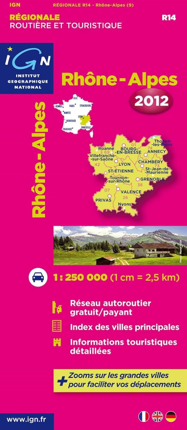 Rhone Alpes Carte Regionale