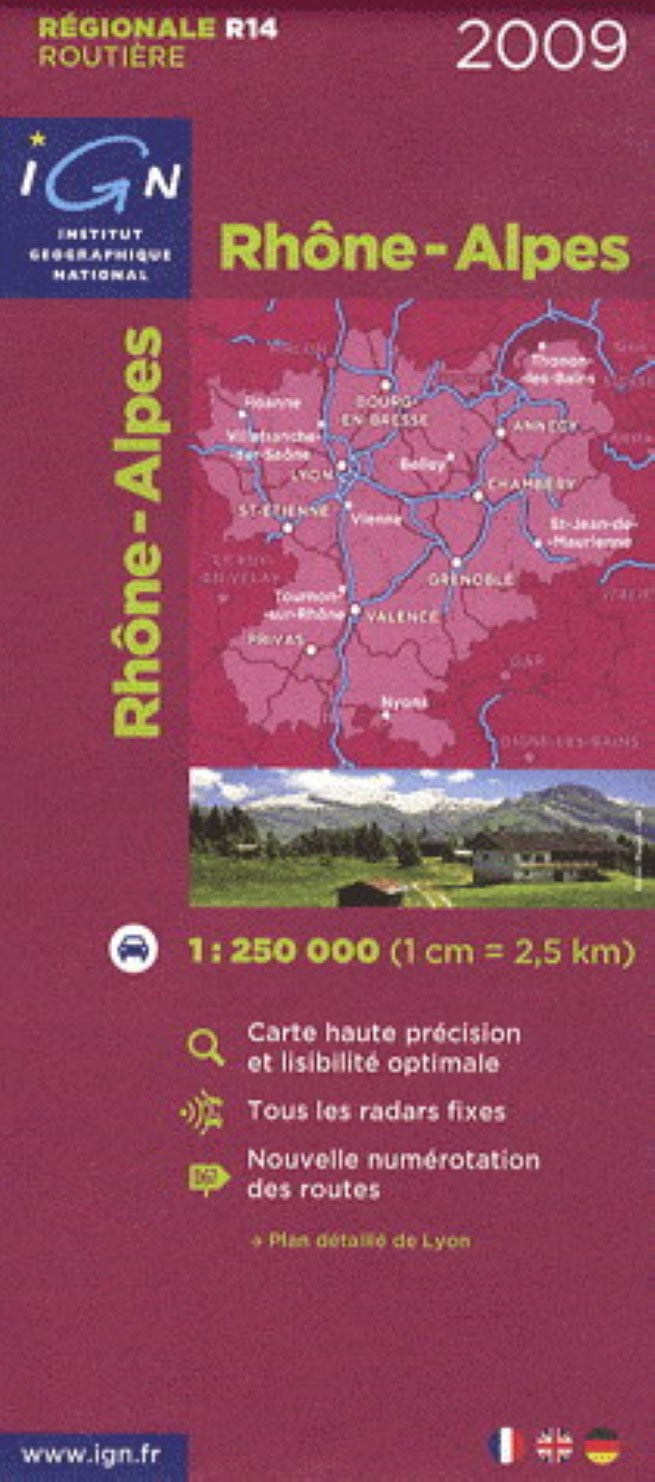 Rhone Alpes Carte Regionale