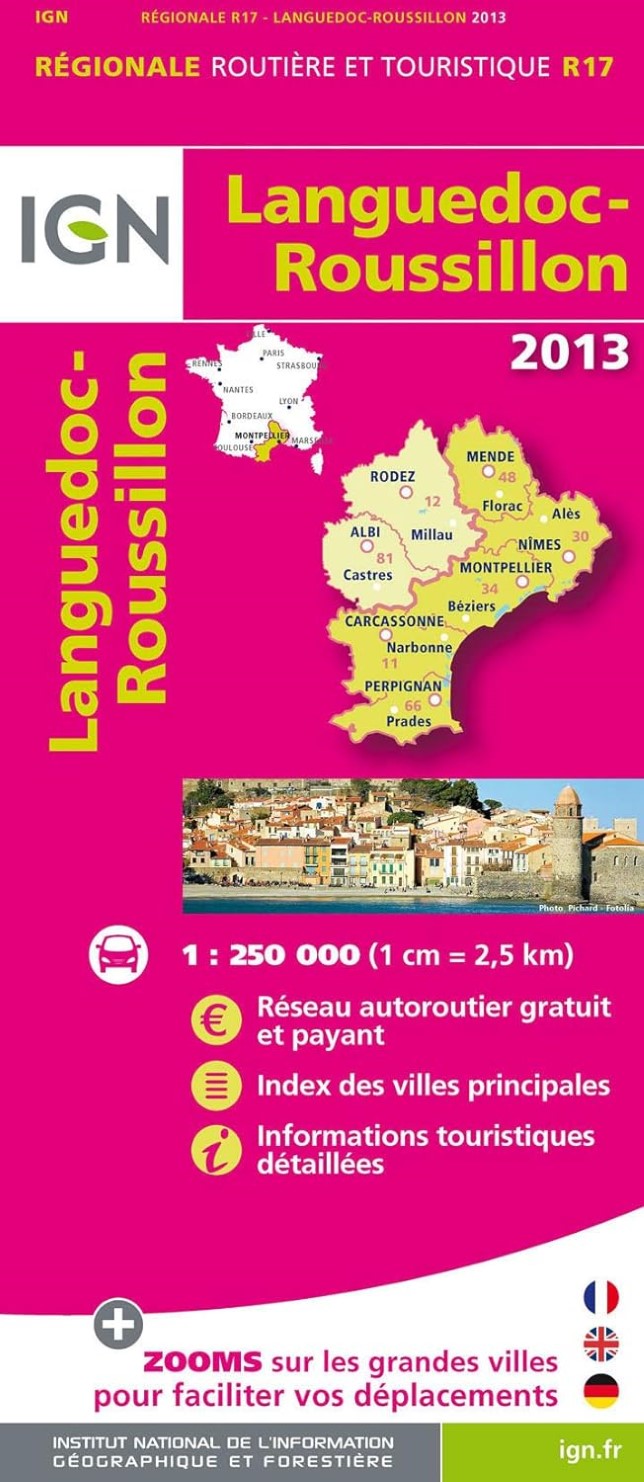 Languedoc/Roussillon Carte Regionale