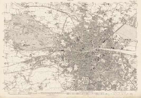 Ordnance Survey Six-Inch: 1837 Dublin, Ireland, Sheet 18 (Revised 1907-1908)
