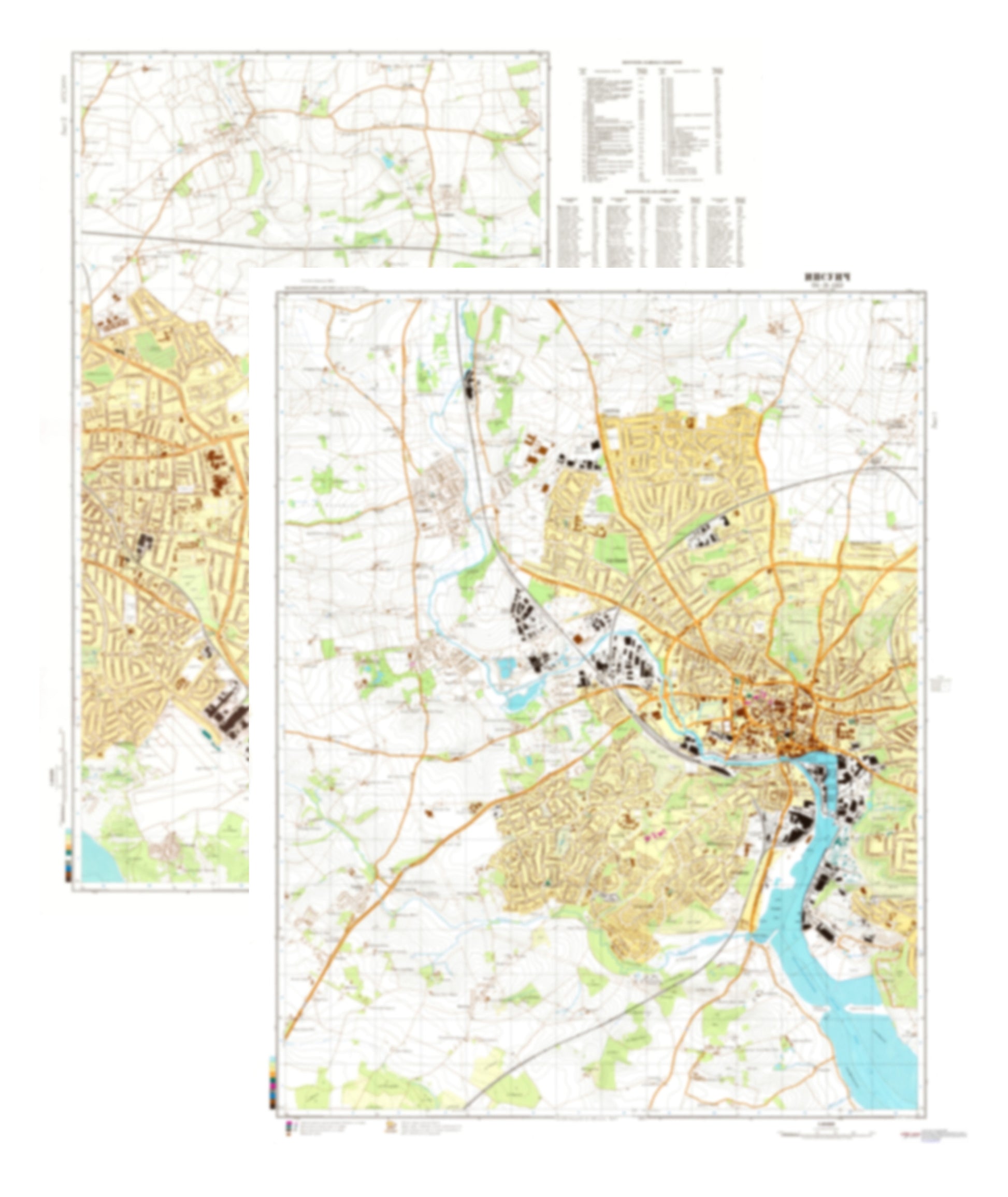 Ipswich (UK) 2-Sheet Set - Soviet Military City Plans