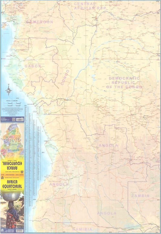 Africa Equatorial : scale 1:3,400,000 (flat)