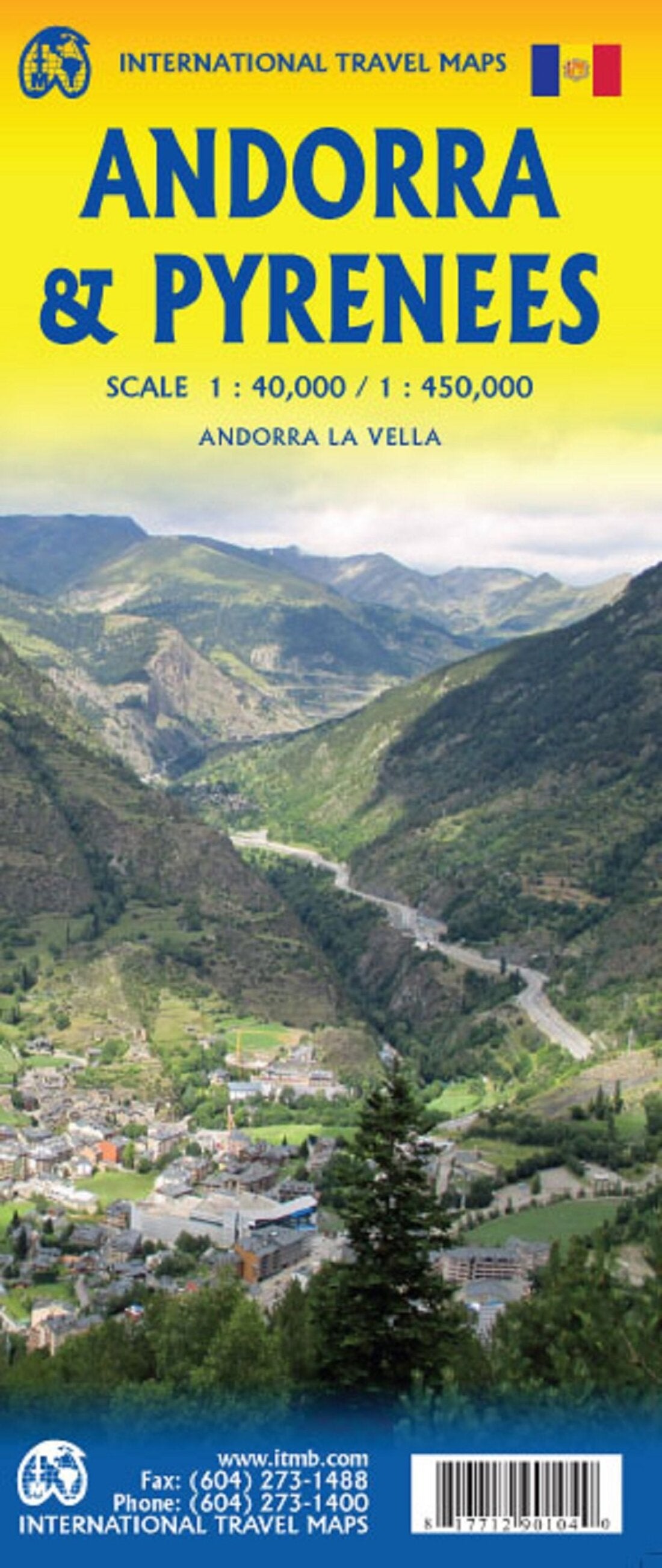 Andorra / Pyrenees Travel Map