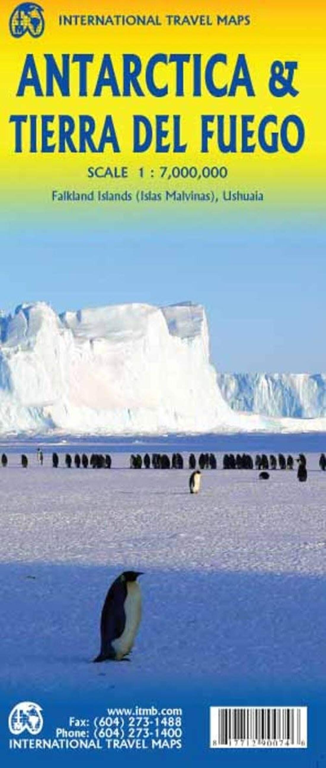 Antarctica / Tierra del Fuego Travel Map