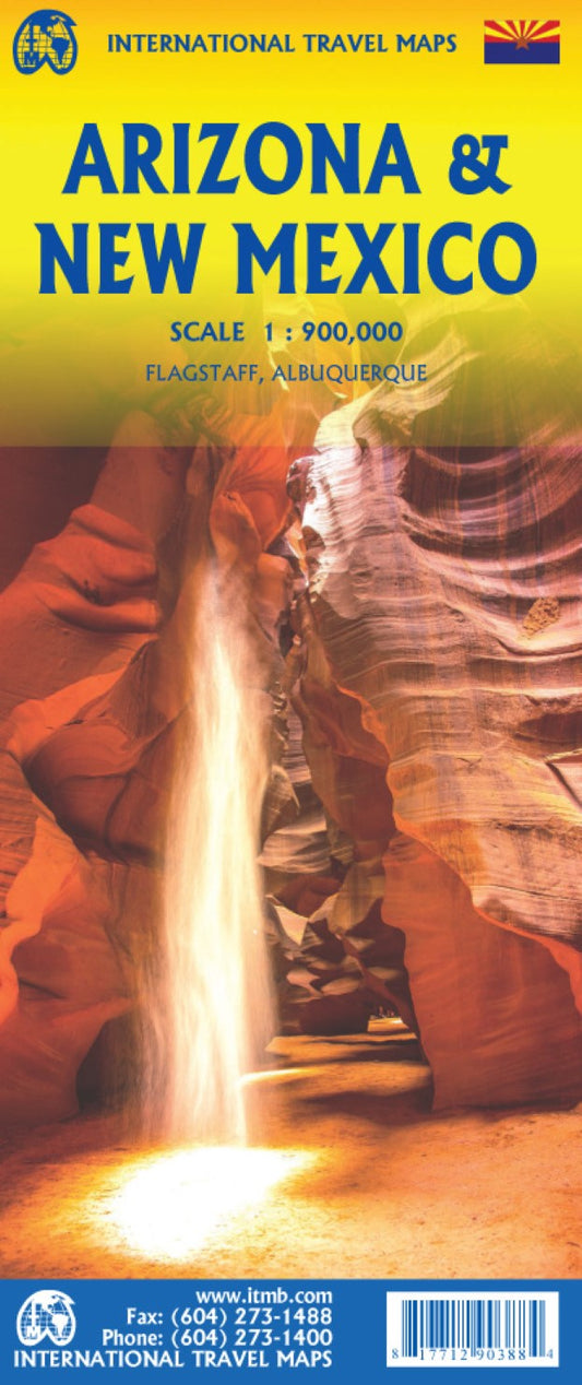 Arizona & New Mexico Travel Map
