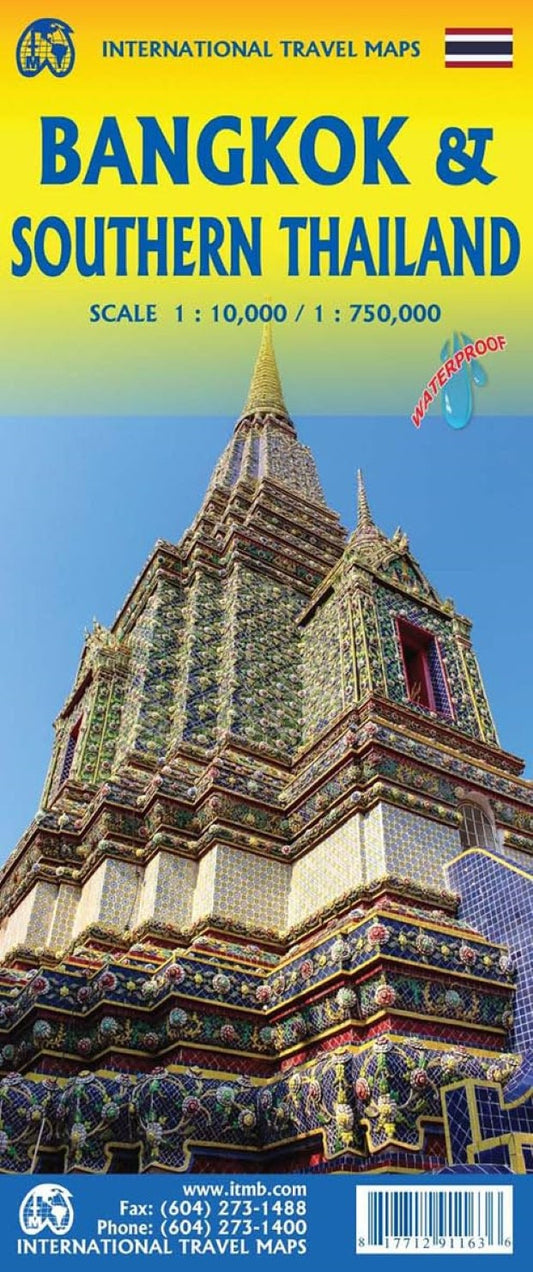 Southern Thailand & Bangkok Travel Map