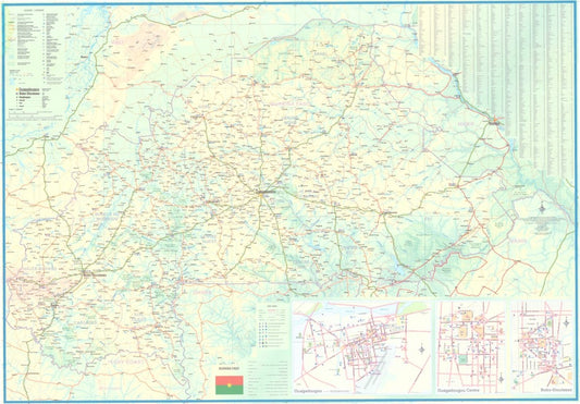 Burkina Faso Wall Map