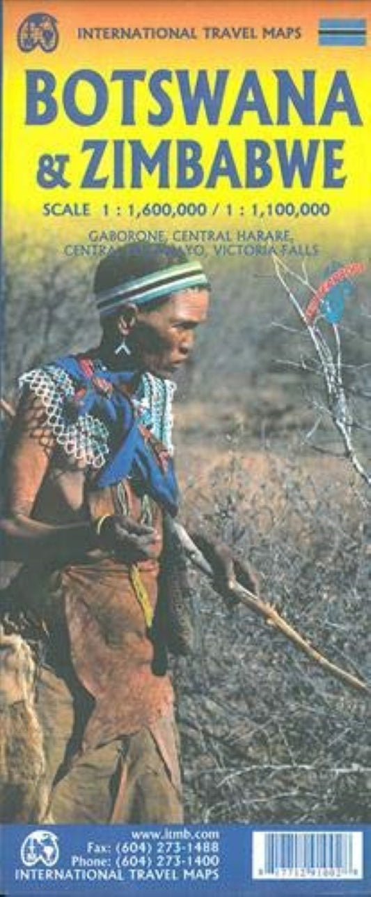 Botswana & Zimbabwe Travel Map