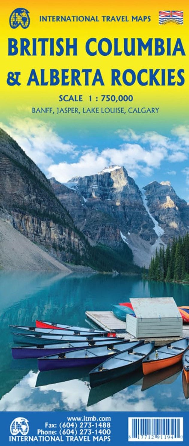 British Columbia South Travel Map