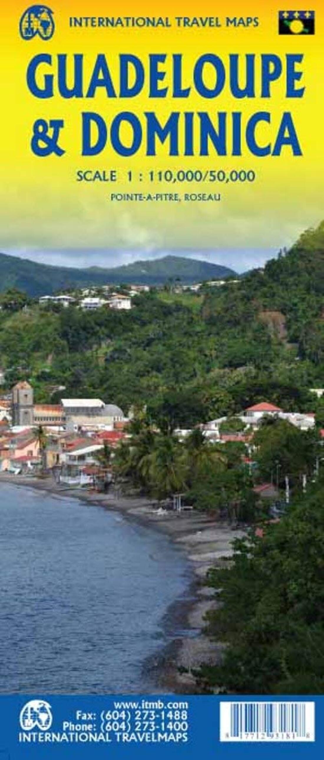 Guadeloupe and Dominica Travel Map