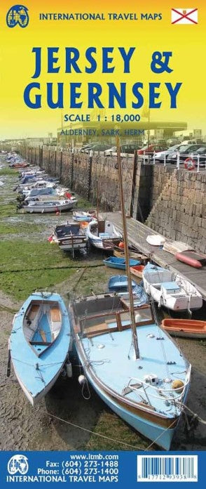 Jersey & Guernsey Islands Travel Map