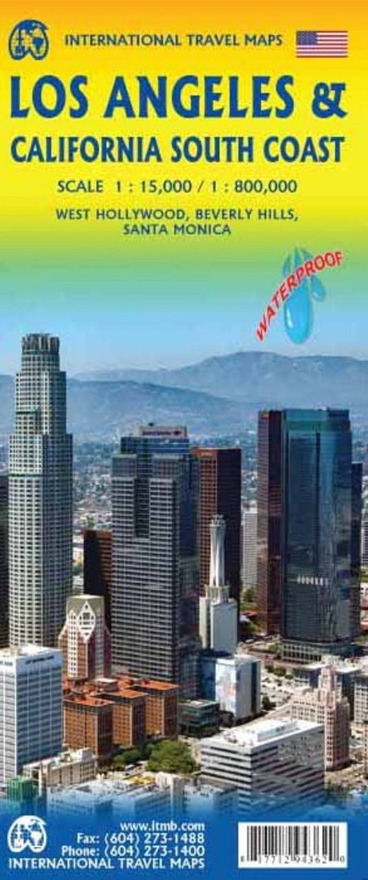 Los Angeles and California South Coast Travel Map