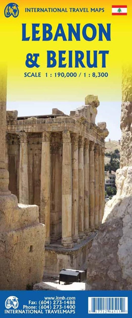Lebanon & Beirut : scale 1:8,300 / 1:190,000