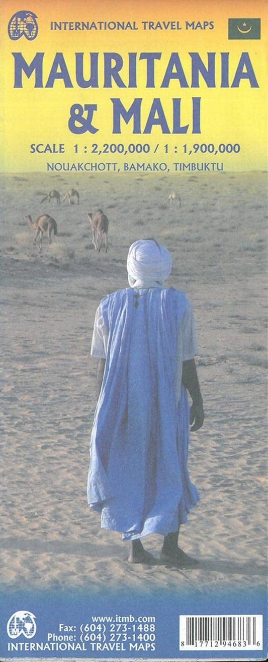 Mauritania and Mali Travel Map
