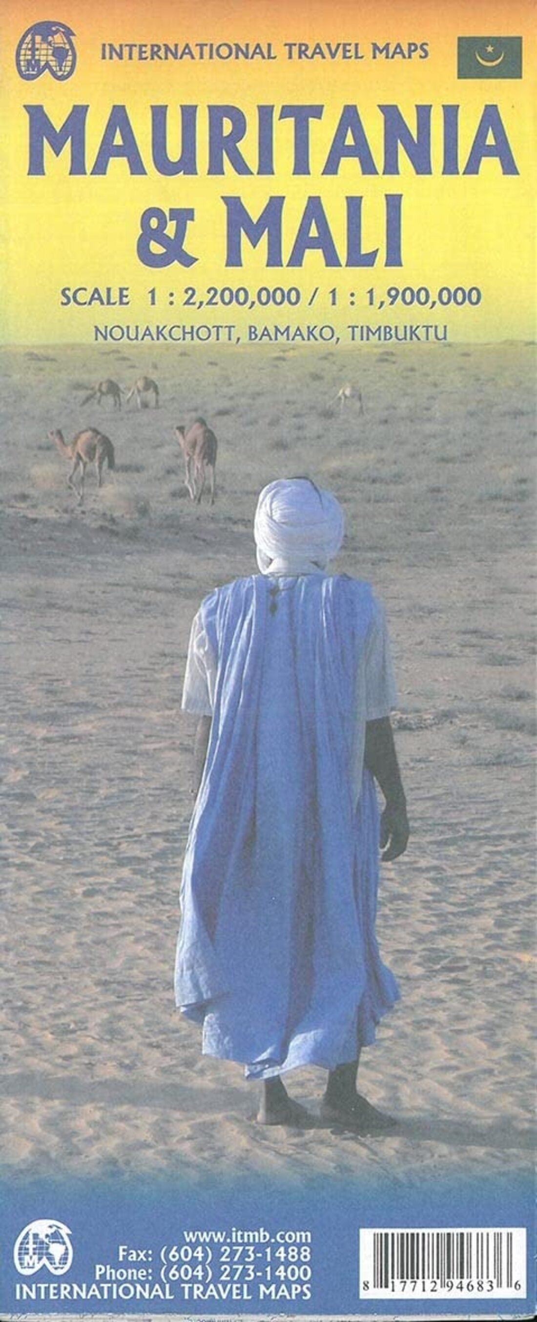 Mauritania and Mali Travel Map