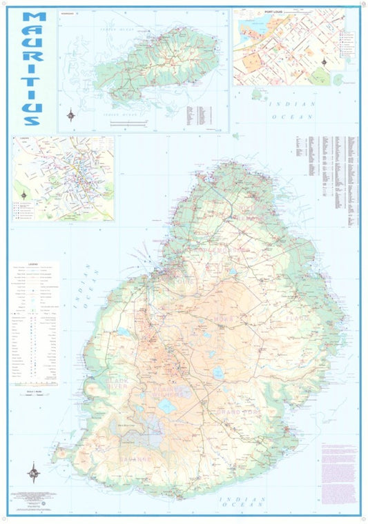 Mauritius Wall Map