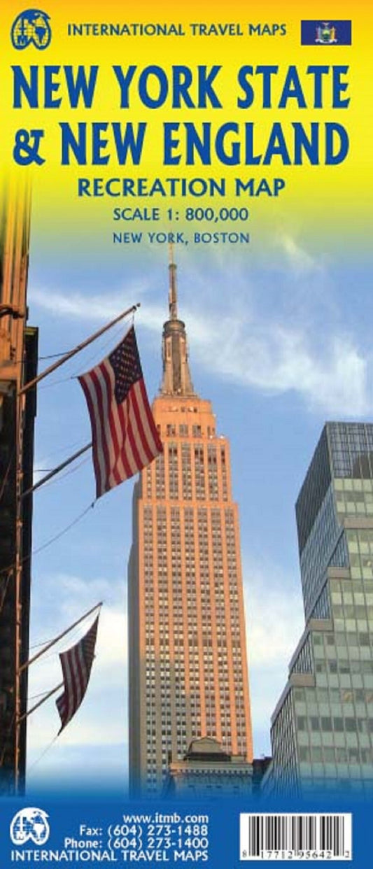New York State and New England Travel Map