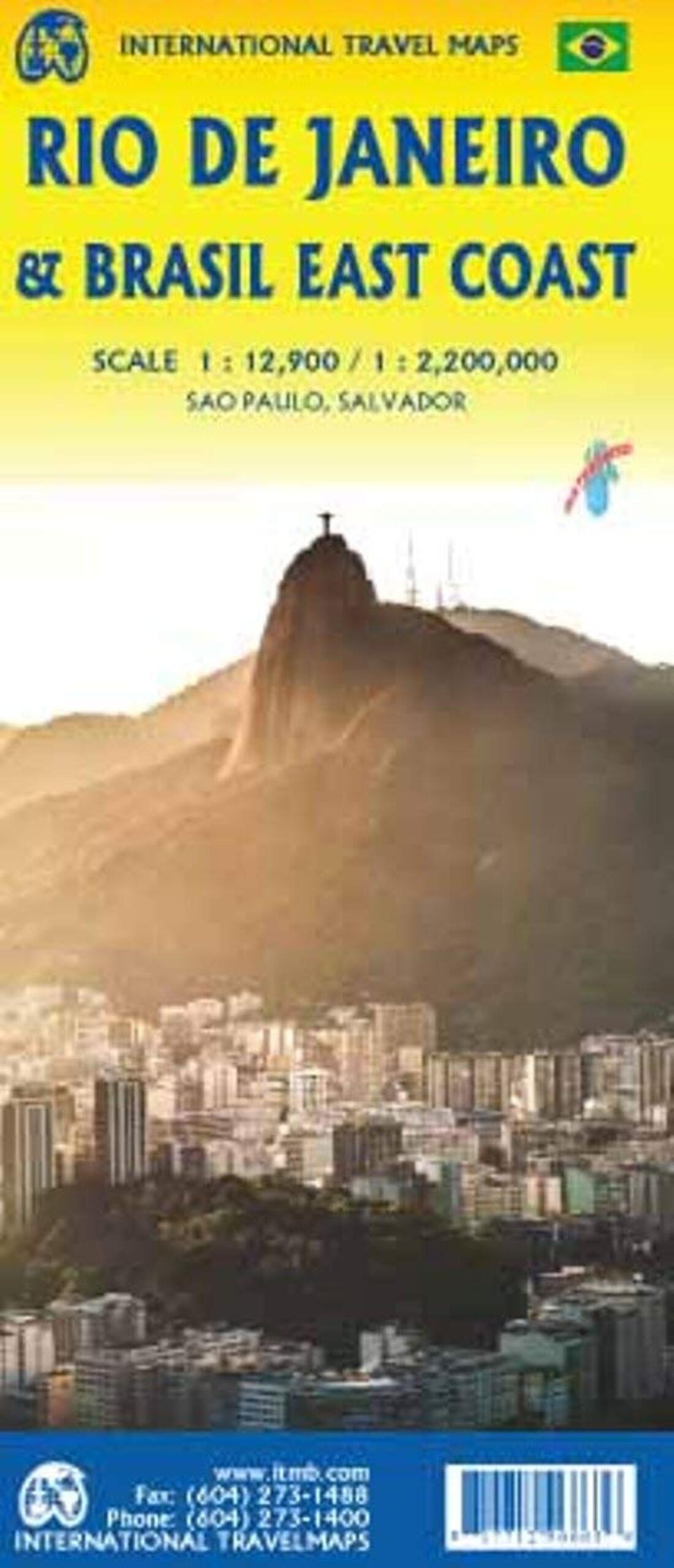 Rio de Janeiro and Brazil East Coast Travel Map
