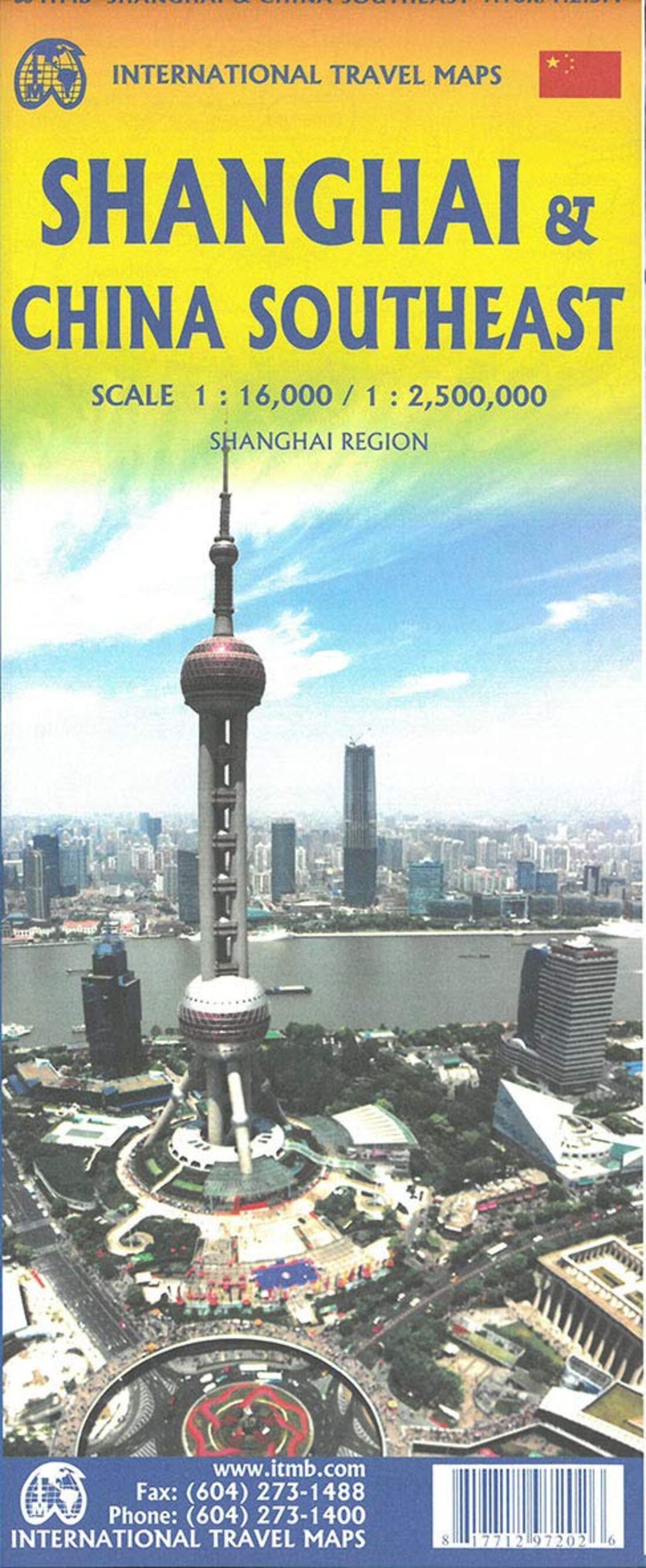 Shanghai and China South and East Travel Map