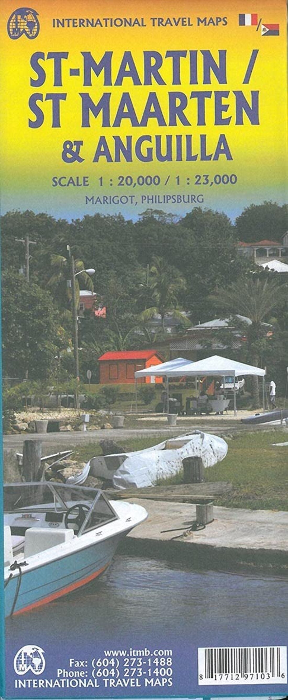 St. Martin, St. Maarten and Anguilla Travel Map