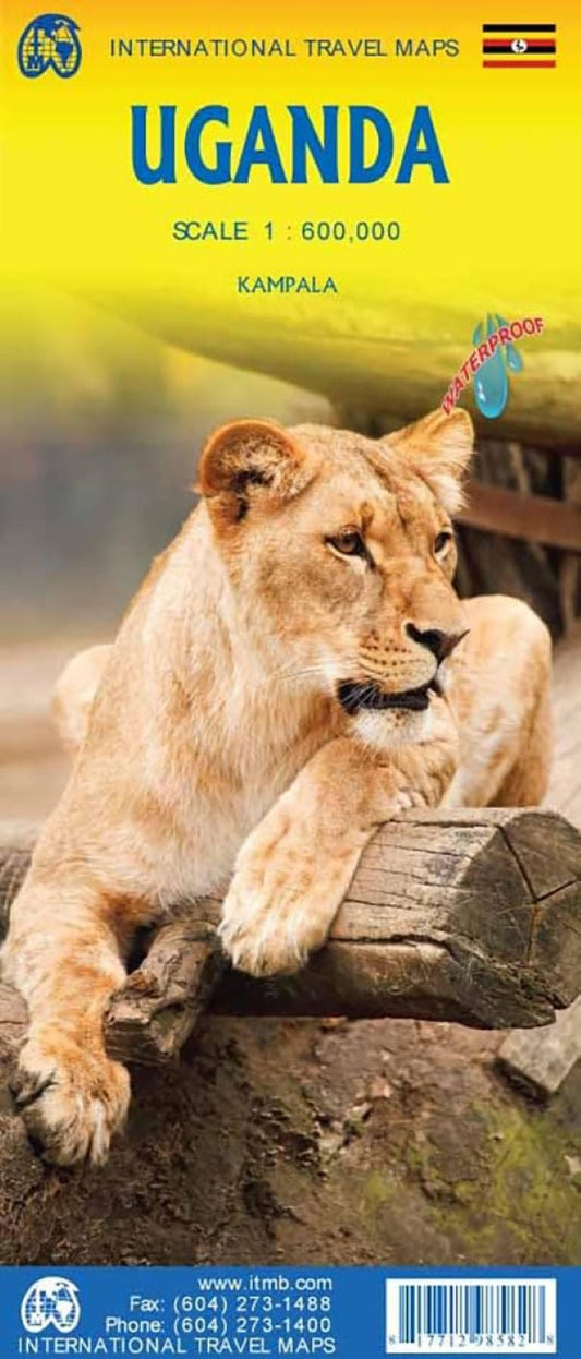 Uganda Travel Map, 1:600,000