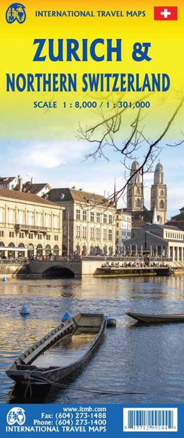 Zurich and Switzerland Northern Travel Map