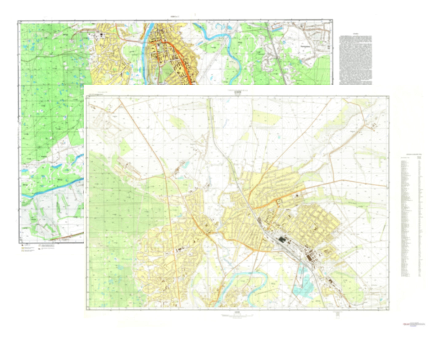 Izium (Ukraine) 2-Sheet Set - Soviet Military City Plans