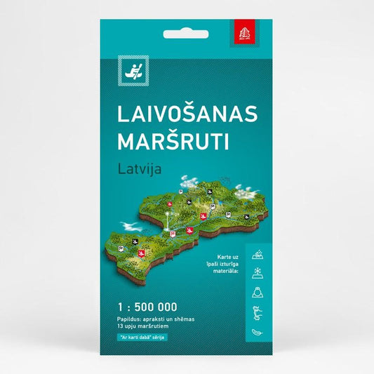 Water routes Latvia 1:500 000 (Latvian)