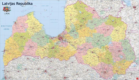 Latvija 1:400 000 Administrative map (NEW)