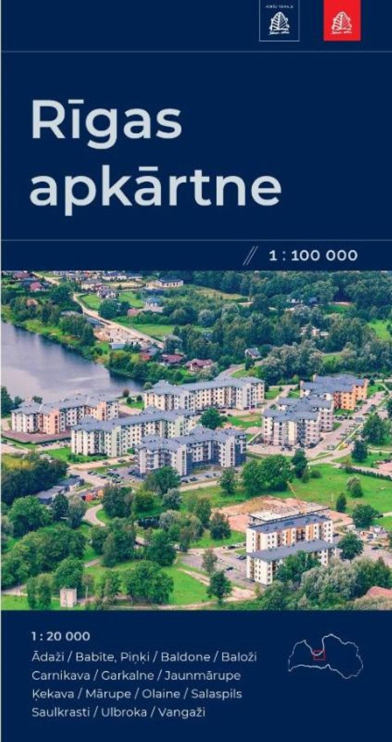 Rīgas apkārtne - Riga Vicinity 1:100,000 Map