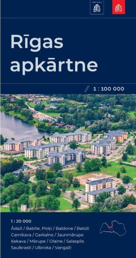 Rīgas apkārtne - Riga Vicinity 1:100,000 Map