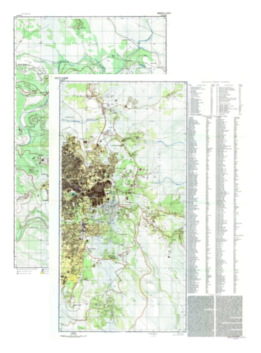 Jerusalem (Israel) 2-Sheet Set - Soviet Military City Plans