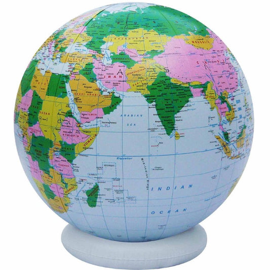 Inflatable Blue Political Globe - 36 Inch Diameter