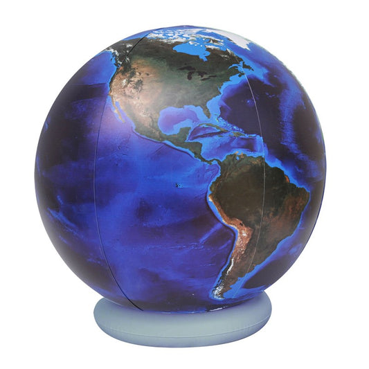 Earth: The Blue Marble 36" diameter inflatable globe with base